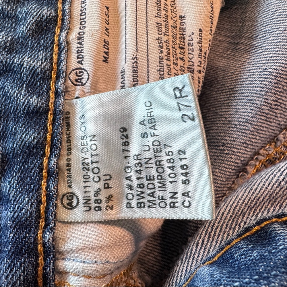 Ag Adriano Goldschmied Women's Ripped Light Blue Cigarette Jean - Picture 4 of 9